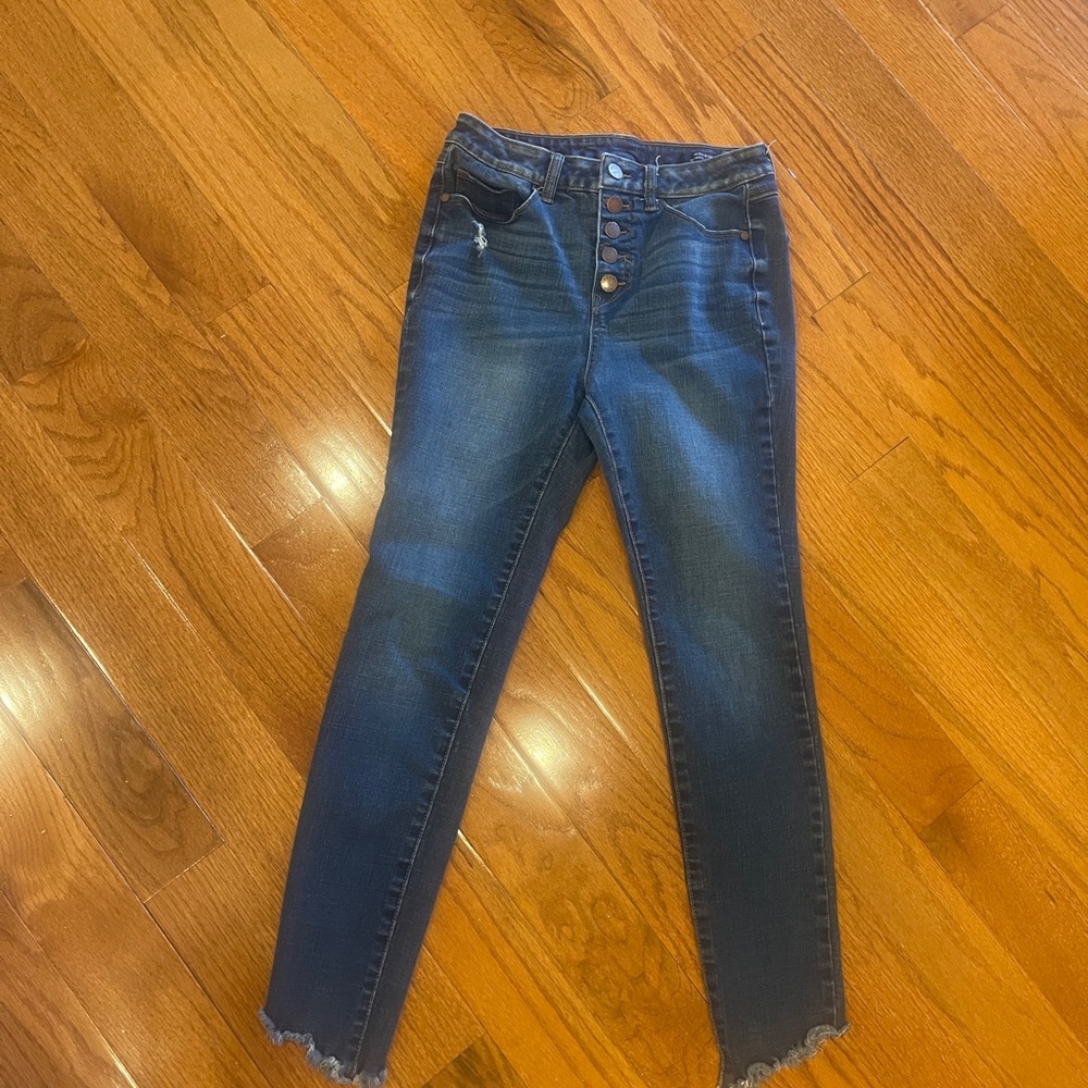 Kaari Women's Blue High Rise Skinny Ankle Jeans Size 26